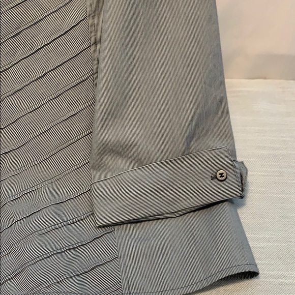 Dressbarn  3/4 Sleeve Small Striped Shirt - Picture 3 of 9